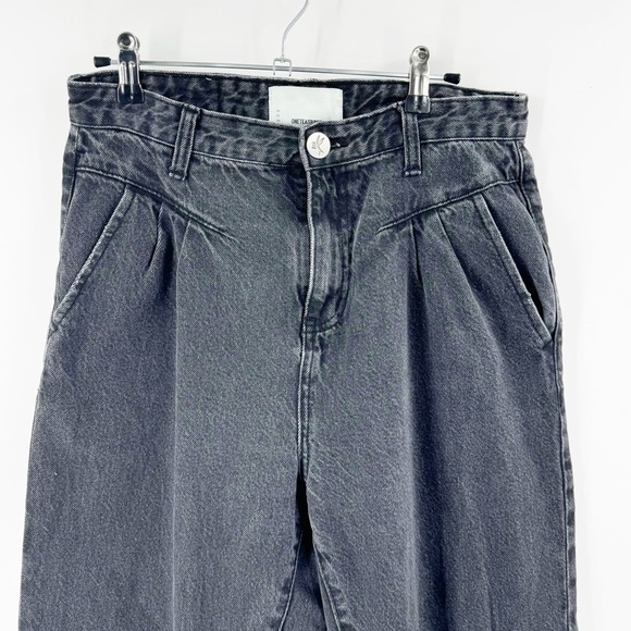 ✅ ONE TEASPOON STREET WALKERS BLACK HIGH WAISTED 80S JEANS SIZE 28 BAGGY FRONT - Picture 6 of 7